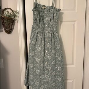 Entro Sage Green Textured Dress